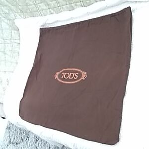 Tod's Chocolate Brown Dust Bag with Logo